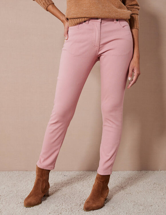 Pantalon 7/8ème fuselé stretch uni (rose blush) Pantalon 7/8ème fuselé stretch uni (rose blush)
